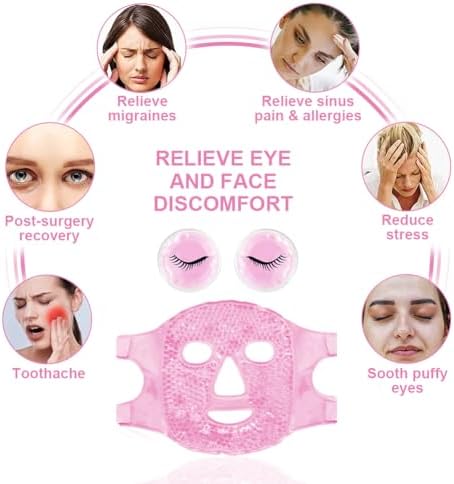 Cold Face Eye Masks Ice Face Mask Hot Cold Compress - Image 2