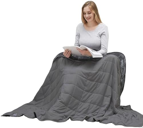 MOTRIP Soft Weighted Blanket, Dark Grey, 48 * 72 10LBS by MOTRIP