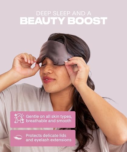 SUNDAYSILKS™ Exclusive Mulberry Silk Sleep Mask | Soft Eye Covers, Blackout Sleeping Mask for Women & Men | Silk Eye Mask for Sleep, Travel, and Relaxation | Antifaz para Dormir [Deep Muave] - Image 5