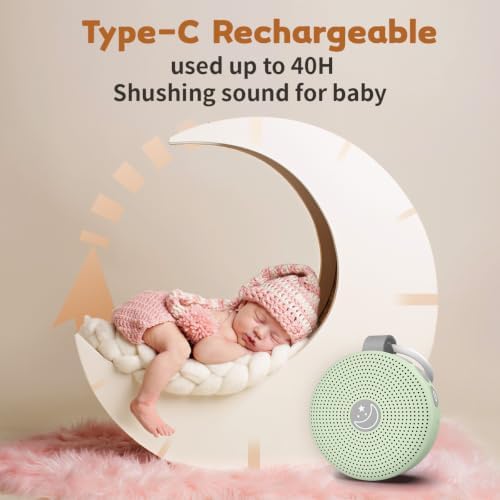 Portable Sound Machine Mini White Noise Machine Baby Shushing Brown Noise Machine with 30 Soothing Sounds for Kids Adults Dogs Auto-Off Timer 32 Volume Levels Sleep Machine for Home Office Privacy - Image 2