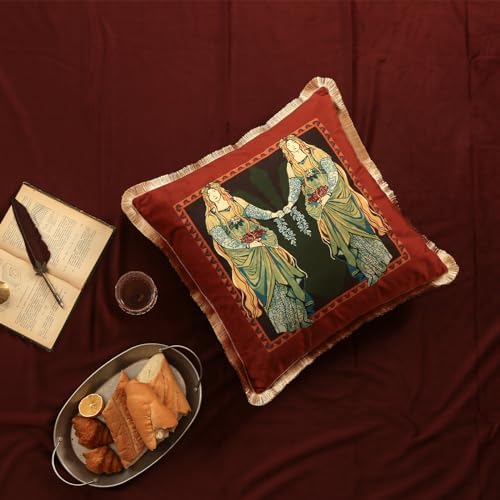 patdrea Designer Velvet Throw Pillow Cover,Set of 2,18"x18"-OldlegendB - Image 2