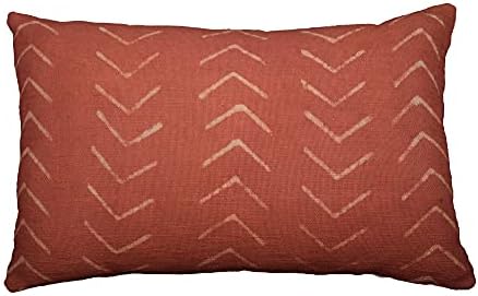 Trade Star 100% Cotton Throw Pillow Cover Farmhouse Lumbar Cushion Cover Tribal Pillow Shams Mudcloth Ethnic for Bedroom (Rust Phoenix 14X22 INCHES) by TradeStar