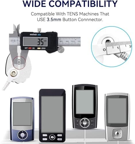 Upgraded 10-Pack TENS Unit Replacement Pads - VOVOU Large Size (2"x5") Stronger Self-Adhesive Snap TENS Electrode Pads Reuse More Than 50 Times- Compatible with Belifu, AVCOO, MEDVICE, TENS Machine - Image 3
