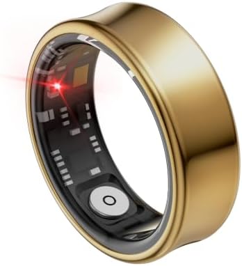 Smart Ring Health Fitness Tracker Titanium (Gold, 10#) - Image 2