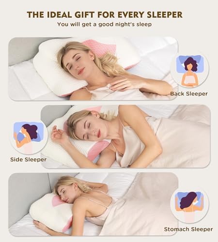Osteo Cervical Pillow for Neck Pain Relief, Hollow Design Odorless Memory Foam Pillows with Cooling Case, Adjustable Orthopedic Bed Pillow for Sleeping, Support for Side Back Sleepers - Image 7
