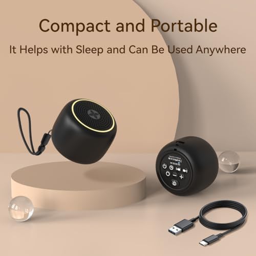 Portable Sound Machine Small Mini White Noise Machine Brown Noise 30 Soothing Sounds Rechargeable Speaker Block Noise 4 Memory Function Natural Baby Adults Kids for Travel Office Privacy Improve Sleep - Image 6