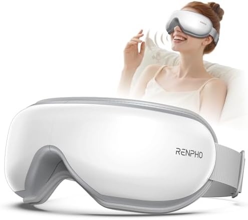 RENPHO Eyeris 1V Eye Massager with Voice Control, Heated Massage Eye Mask by RENPHO