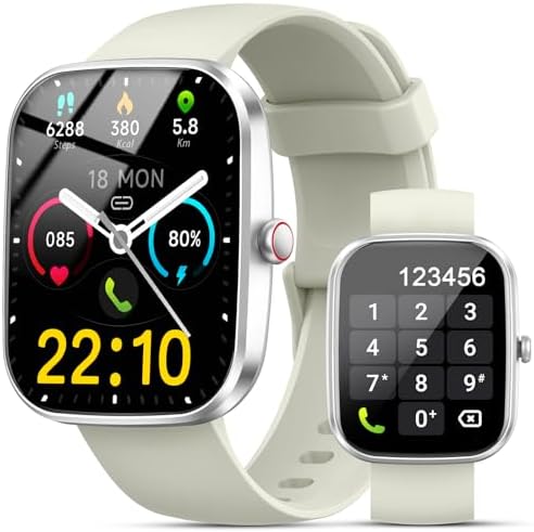 Matast Smart Watch, 1.96" HD Smartwatch for Men Women (Answer/Make Calls), Fitness Watch with Heart Rate/Sleep/IP68 Waterproof/120+ Sports Modes, Pedometer, Android Smart Watch for Android by Matast
