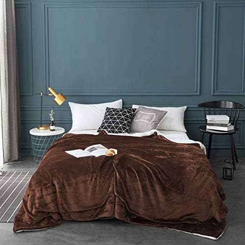 LBRO2M Sherpa Fleece Bed Blanket Super Soft Plush Warm Throw Twin 65"X90" - Image 2