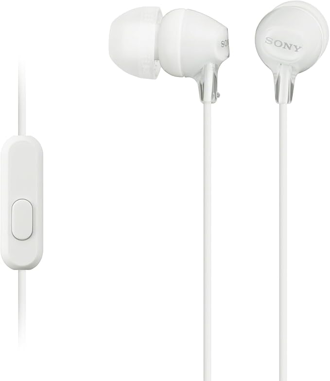 Sony MDREX15AP in-Ear Earbud Headphones with Mic, White by Unknown