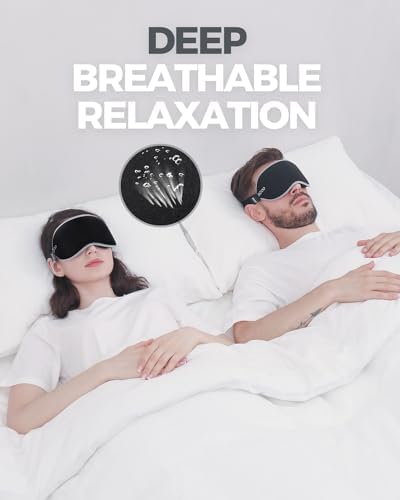 MZOO Luxury Sleep Mask, 3D Spacious for Long Lashes Blocking Light - Image 5