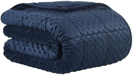CuteKing Weighted Blanket - Weighted Blanket with Premium Glass Beads - Heavy Blanket Crystal Velvet for Comfort Sleep - Thick Blanket All Season (20lbs, 80"x87", Blue Bubble) by CuteKing