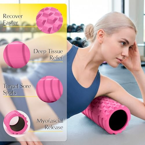 Foam Roller 13" Multi Density Fitness Exercise for Muscle Recovery - Image 5