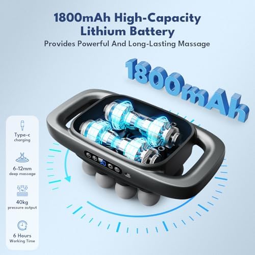 VTT 8-Head Massage Gun, Deep Tissue Back Massager, Electric Handheld Massager for Back, Shoulders, Legs, Muscle Pain Relief, Ideal Gifts for Women, Men, Mom, and Dad - Image 3