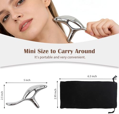 Zinc Alloy Trigger Point Massage Tool for Deep Tissue Massage& Acupressure Body Gua Sha Tool, Muscle Scraper Neck Massager Fascia Blasterfor Full Body Pain Relief - Image 2