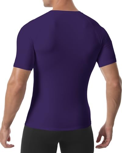 Roadbox Compression Shirt Men Short Sleeve, Cool Dry Base Layer Athletic Undershirts, Workout T-Shirt for Sports Gym Running - Image 3