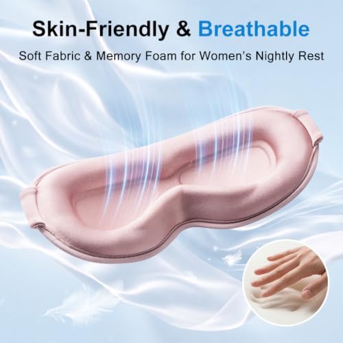 Facemoon Weighted Eye Masks for Sleep, 3D Blackout Sleep Mask for Women - Image 6