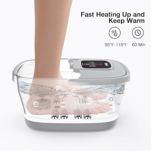 HOSPAN Collapsible Foot Spa, Foot Bath Massager with Heat, Bubble & Massage - Image 3