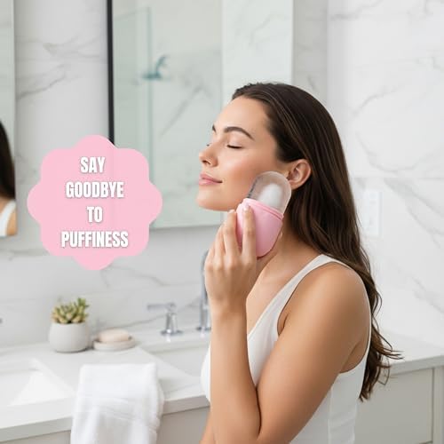 Alijah Ice Roller for Face, Pink Facial Massage Tool for Puffiness and Redness Reduction, Clean Girl Aesthetic, Esti Supplies - Image 5