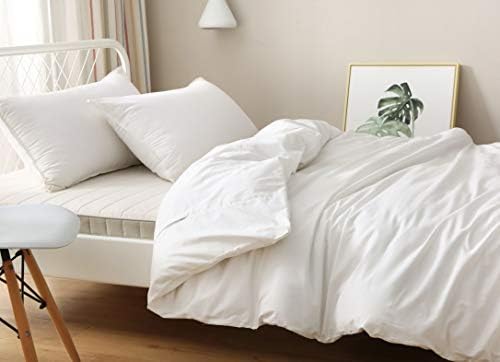 F.Y.Dreams Weighted Blanket Duvet Cover 60x80 inches with 8 Ties,Zipper on Long Side/100% Cotton, Off-White/Just Duvet Cover - Image 2