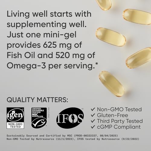 Sports Research® Omega-3 Fish Oil Minis from Wild Alaska Pollock, 240 Count - Image 4