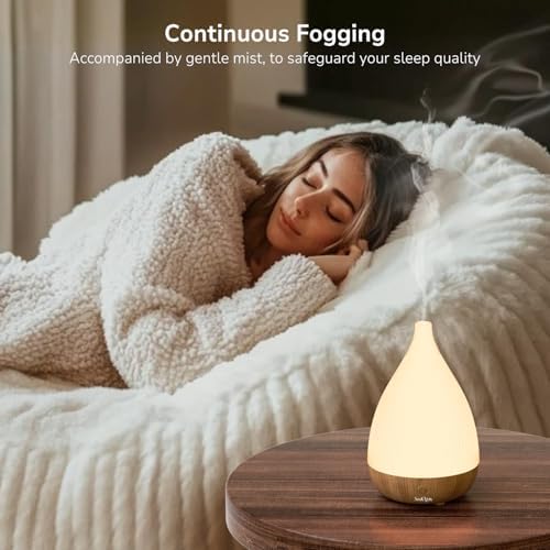 SOULORIGIN Ultrasonic Essential Oil Diffuser, Home Fragrance Aroma Diffuser with Auto Shut-Off, 8-Color Night Light & Ultra-Quiet Operation, BPA-Free Portable Aromatherapy Humidifier for Home (Light) - Image 4