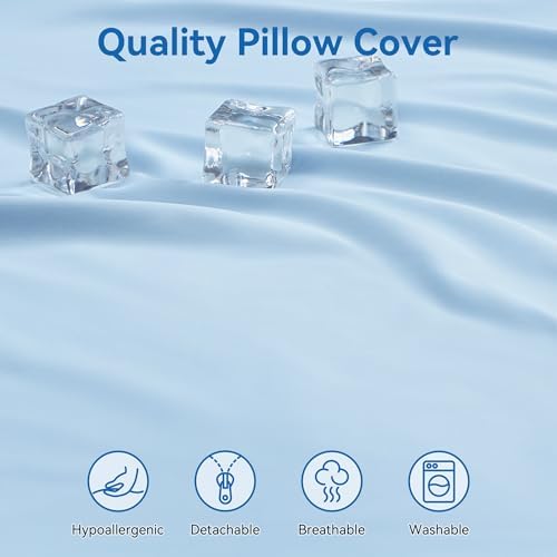 AM AEROMAX Travel Contour Memory Foam Pillow for Neck Pain Relief, Blue - Image 5