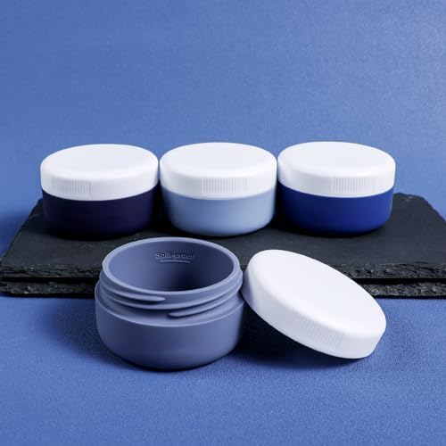 Kuangre Travel Containers for Toiletries, Silicone Cream Jars BPA-Free, Leak-proof 1.35oz Travel Size Containers, Portable Size Silicone Jars with Lid for Cosmetic Face Hand Body Cream (4 Pack) - Image 6