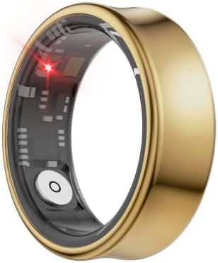 Smart Ring Health Fitness Tracker Titanium (Gold, 10#) - Image 4