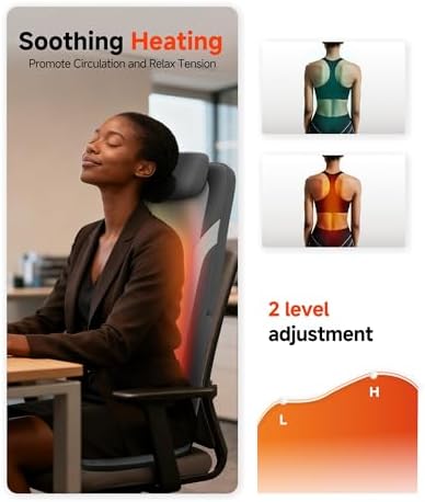 Snailax Back Massager for Full Back Pain Relief Deep Tissue, Long Track Dual 3D Shiatsu Rollers 3 Height Settings Foldable Massage Chair Pad with Heat, Vibration Heated Seat Cushion, Gifts for Mom Dad - Image 6