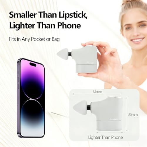 Mini Massage Gun, Portable Deep Tissue Muscle Massager with 4 Heads, Adjustable Speed & Pressure, Quiet Powerful Motor, Rechargeable Handheld Percussion Massager for Neck, Shoulder, Back & Legs Gray - Image 2