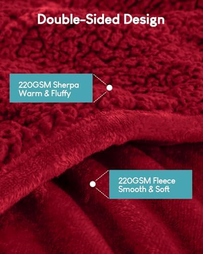 Cottonblue Sherpa Weighted Blanket for Adults 20lbs Queen Twin Size 60x80in - Image 3