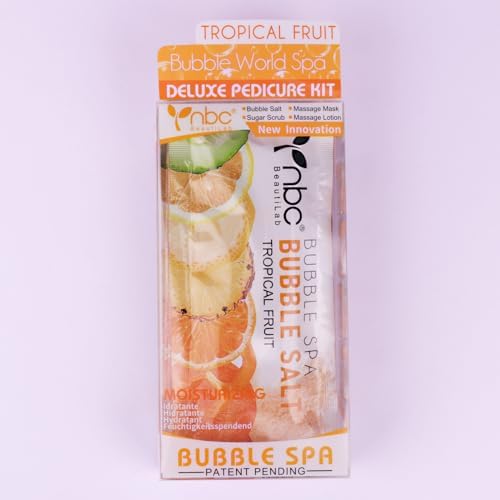 Pedicure Kit Foot Soak Set: Bubble Salt, Sugar Scrub, Massage Mask, Massage Lotion in a Box, 4 Step Foot Spa Kit for Dry Feet,Tired Feet （1 Set Mango) - Image 6