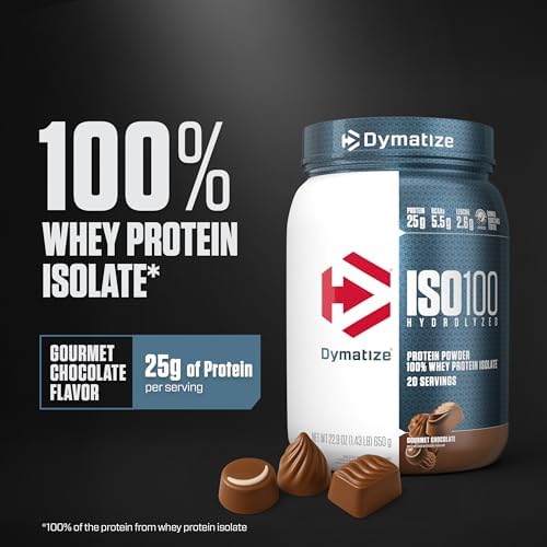 Dymatize ISO100 Protein Powder, 100% Whey Isolate, Gourmet Chocolate - Image 2