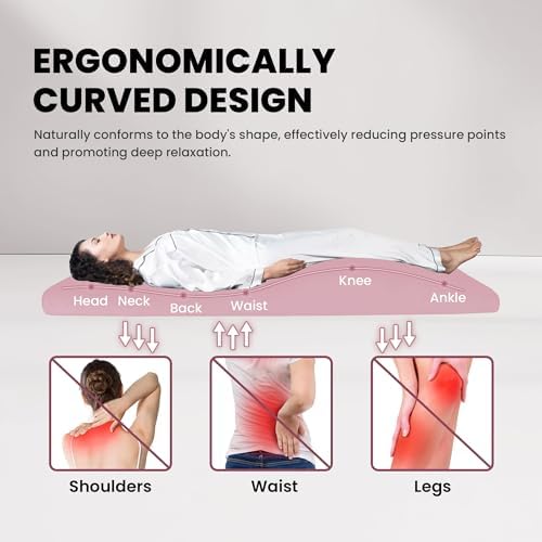 Lash Bed Foam Topper, Massage Table High-Density Foam Mattress Topper, Ergonomic Curved Lash Bed Cushion for Beauty Salon - Image 2