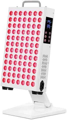 Red Light Therapy Panel for Face and Body, 204 LED Chips 6-Wavelength (660-1060nm) Infrared Light Therapy with Multi-Angle Stand by HealthWellness