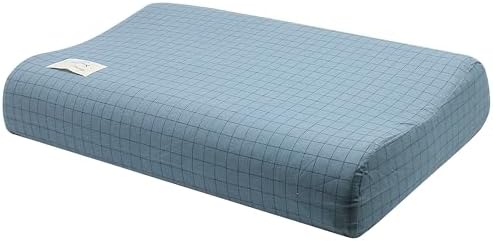 Contour Pillow Case Cotton Pillowcase Covers with Zipper, Zippered Soft Replacement Cases for Memory Foam Ergonomic Contour Neck Cervical Latex Pillows for Pain Relief Protector Plaid Print Cover Only by Marsrut