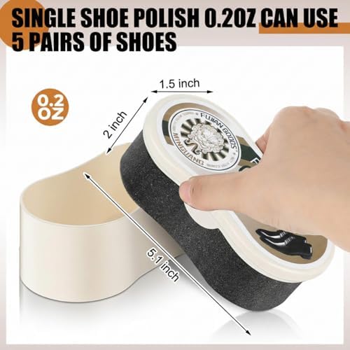 Loopeer 12Pcs Shoe Shine Sponge, Instant Leather Care - Image 2