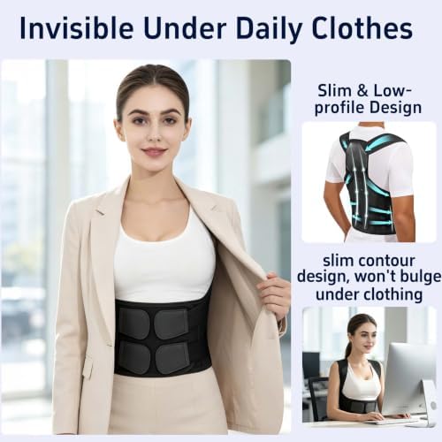 Posture Corrector for Men Women Back Brace Full Back Support Adjustable - Image 7