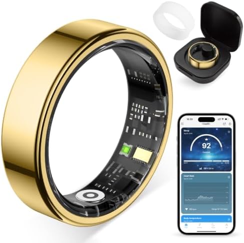 Smart Ring for Women, Health Tracker & 5ATM, COLMI R02. (Gold, 9#) by ColmiDirect