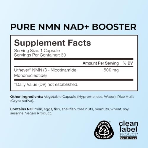 HUM NMN Supplement 500mg, Clinically Studied Uthever® NAD+, 30-Day Supply - Image 5
