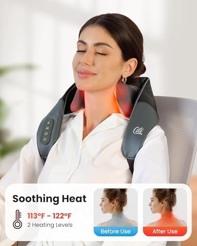 CILI Cordless Massager for Pain Relief Deep Tissue, Shiatsu Neck Back Massager for Pain Relief, 3 Heating Areas & Adjustable Straps, Gifts for Him/Her - Image 2