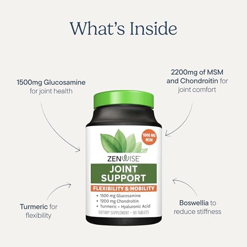 Zenwise Health Glucosamine Chondroitin MSM - Joint Supplement - 90 Count - Image 3