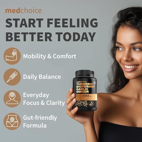 MEDCHOICE 4-in-1 Turmeric Joint Support with Garlic & BioPerine, 120ct - Image 2