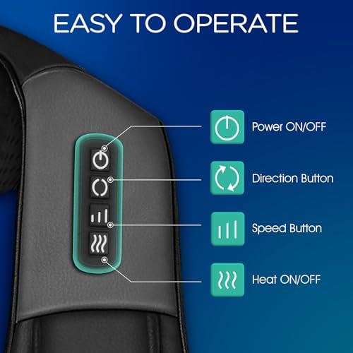VOYOR-HEALTH Shiatsu Neck and Back Massager with Heat for Home, Car, Office - Image 3