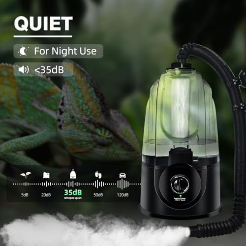 Coospider 3.8L Reptile Fogger Mister, Quiet Reptile Humidifier for Reptiles Tank, Terrarium Humidifiers with Extended Tube, Automatic Reptile Misting System for Reptiles Amphibians Herps Vivarium - Image 2