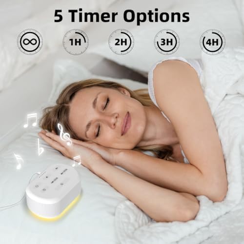 Brown Noise Sound Machine 30 Soothing Sounds White Noise Machine with 12 Night Light Colors Sleep Machine for Adults Baby Kids 36 Volume Levels Noise Canceling for Office Home Privacy - Image 4