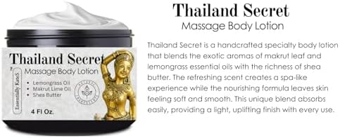 Essentially KateS Thailand Secret Specialty Body Lotion 4 Fl Oz - (Parent) - Infused with Makrut Lime Leaf, Lemongrass Oil, Rosemary Oil and Shea Butter - Calming, Soothing, Relaxing, and Hydrating - Image 4