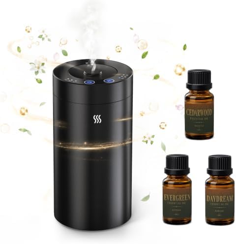 Waterless Essential Oil Diffuser with 3 Fragrance Oils Battery Operated by GearUpGoFarCamperfect