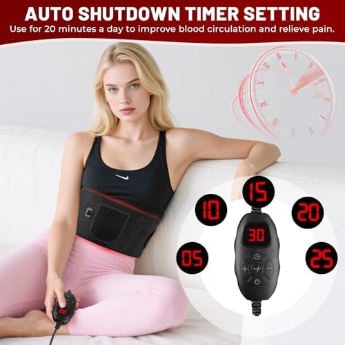Red Light Therapy for Body, Infrared Light Therapy for Shoulder Waist Muscle, Upgraded 3 in 1 Led Beads, 660nm Red Light & 850nm Near Infrared Light Therapy Belt - Image 3
